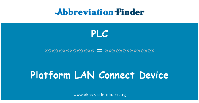 PLC: Dispositif de connexion de plate-forme LAN