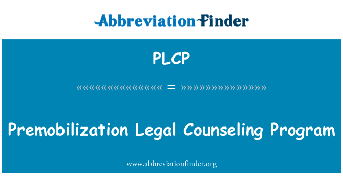 PLCP: Pwogram premobilization konsèy Legal