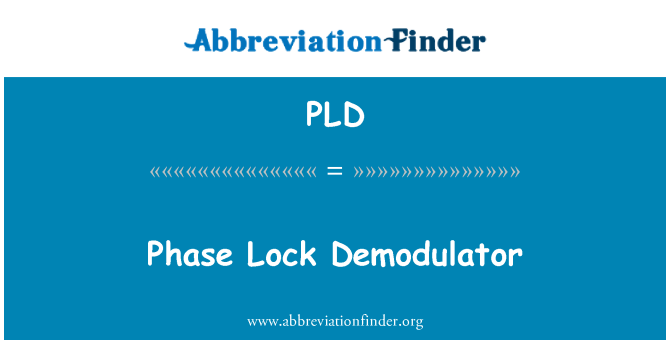 PLD: Fase lås Demodulator