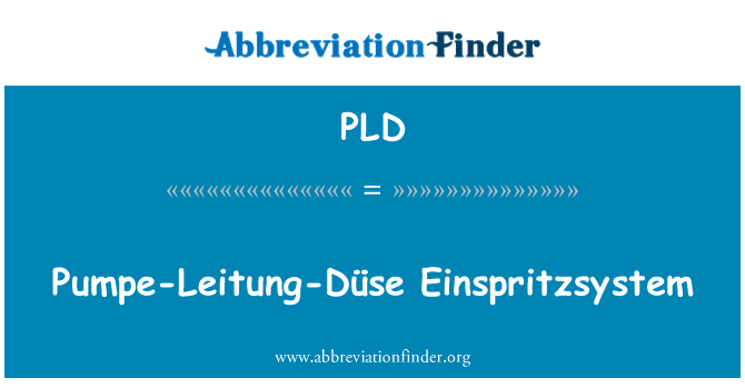 PLD: Pumpe-Leitung-Düse Einspritzsystem