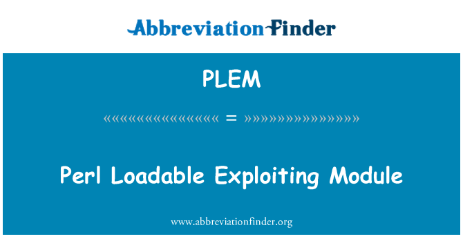 PLEM: Carregables explotant mòdul Perl