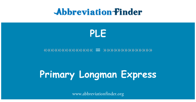 PLE: Principal ekspwime Longman