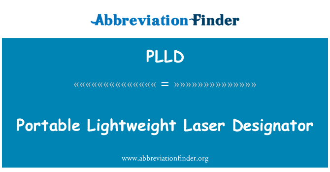 PLLD: Přenosný lehký laseru