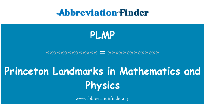 PLMP: Princeton tereptárgyak, matematika-fizika