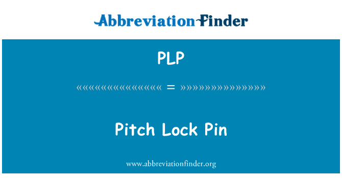 PLP: Piķis bloķēšanas Pin
