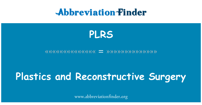 PLRS: En Et Reconstructive operasyon