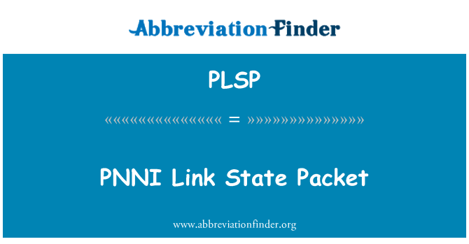PLSP: PNNI cysylltiad Gwladol Packet