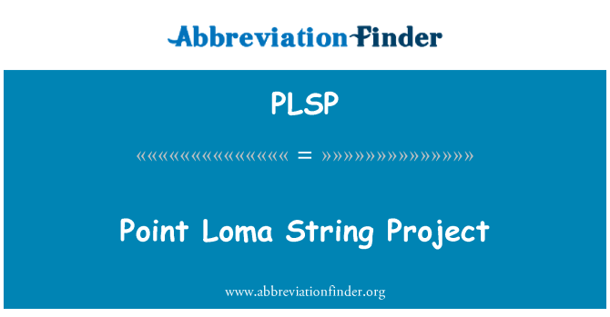 PLSP: 洛马角字符串项目