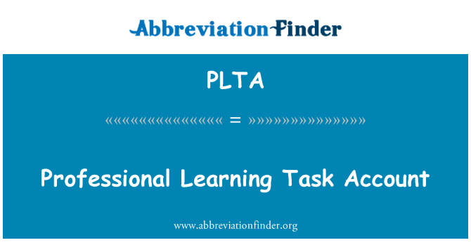 PLTA: Conto attività di apprendimento professionale
