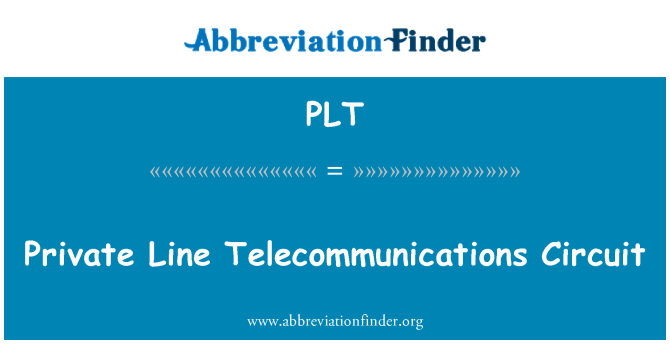 PLT: Soukromé Line telekomunikační obvody