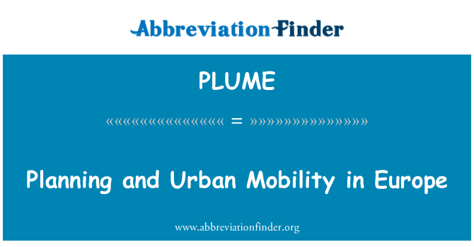 PLUME: Planiranje i urbana mobilnost u Europi