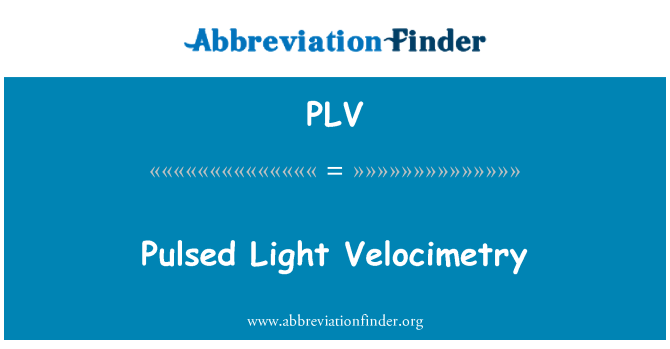 PLV: แสง Velocimetry พัล