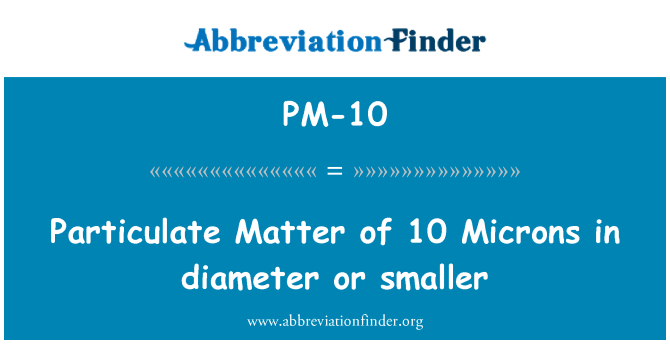 PM-10: Particules kesyon de 10 Microns an dyamèt oubyen plus