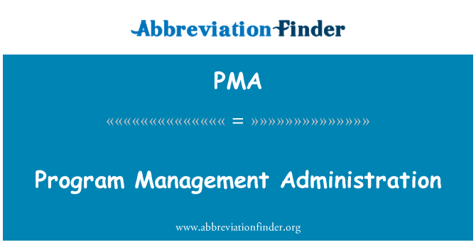 PMA: Programmet Management Administration