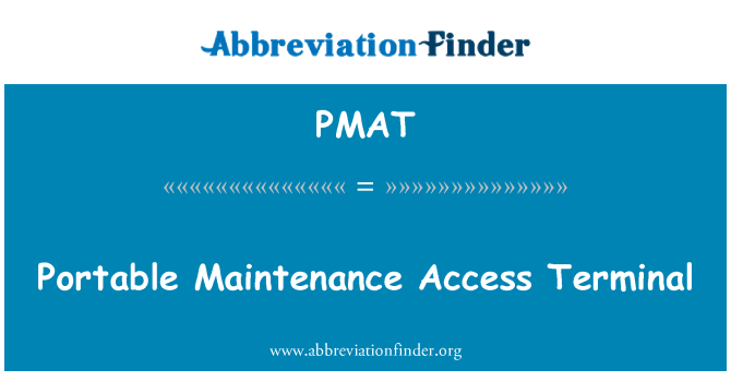 PMAT: Bærbar vedlikehold tilgang Terminal