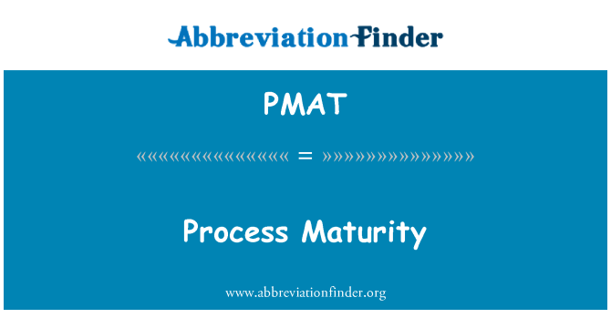 PMAT: Připravenosti procesů