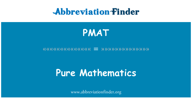 PMAT: Matemàtica pura