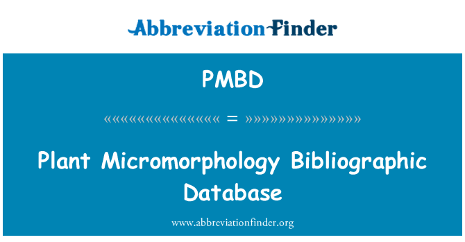 PMBD: 植物の術語についての書誌情報データベース