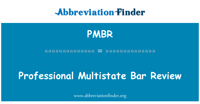 PMBR: Professional Multistate Bar anmeldelse