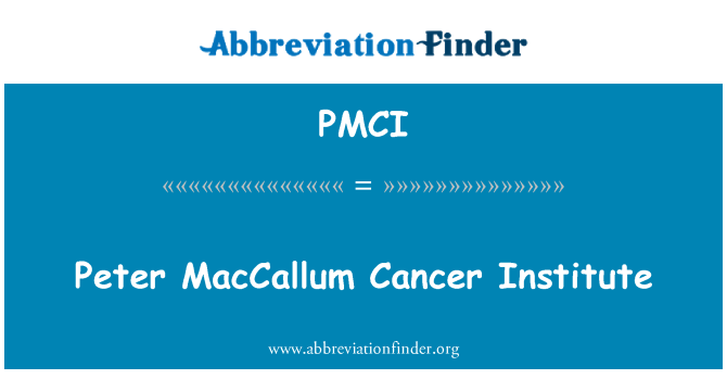 PMCI: Peter MacCallum kansè nan Enstiti