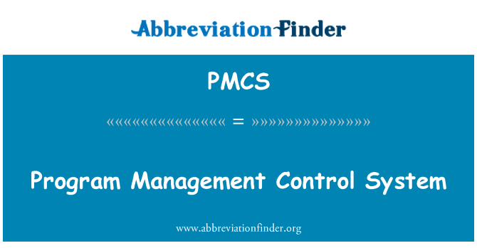 PMCS: Programmet kontroll styringssystem