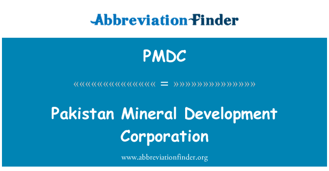 PMDC: Pakistan Mineral Development Corporation