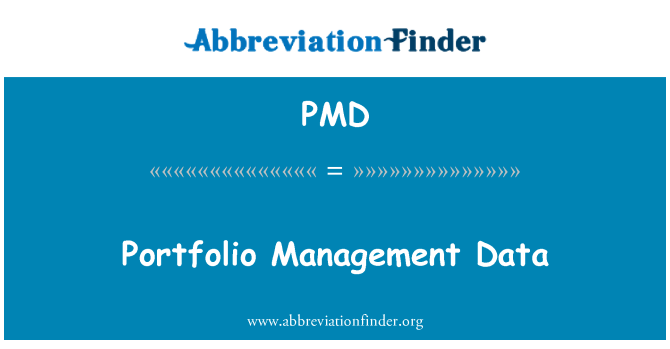 PMD: Portfolio Pengurusan Data