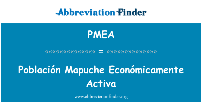 PMEA: Población Mapuche Económicamente Activa