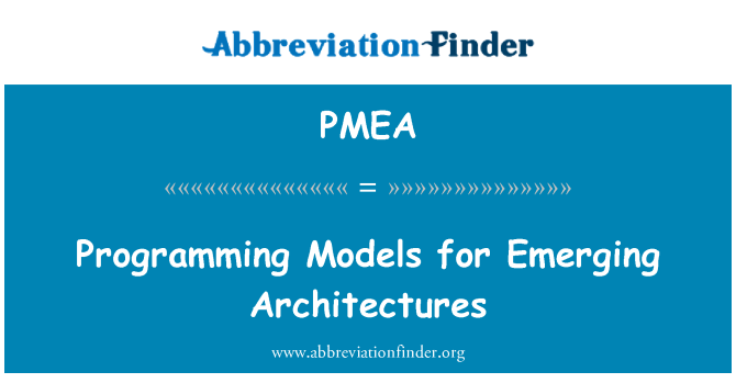 PMEA: Mudelli ta ' programmazzjoni għal arkitetturi emerġenti