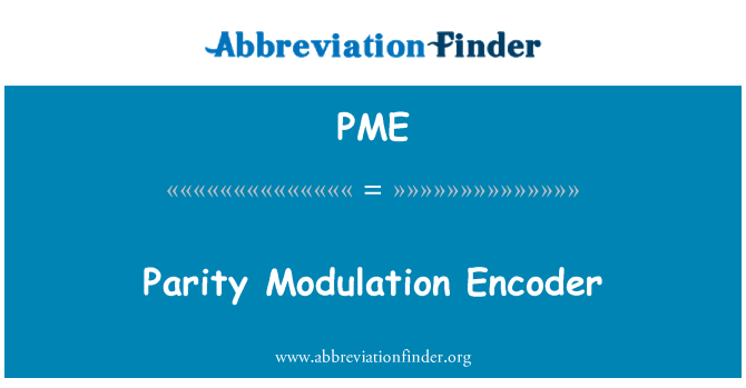 PME: Parity Modulation Encoder