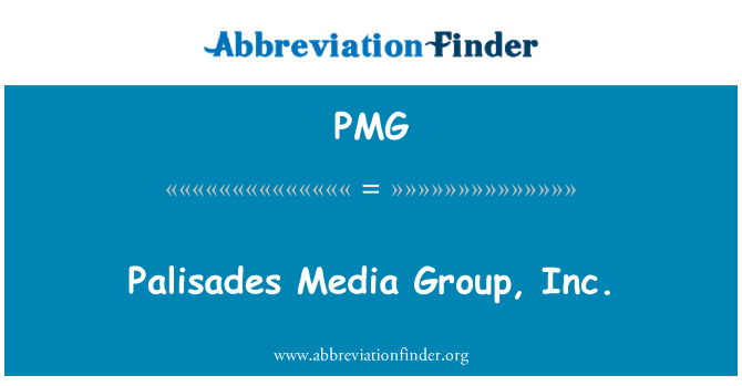 PMG: Palisades Media Group, Inc