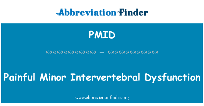 PMID: 痛苦小椎间功能障碍