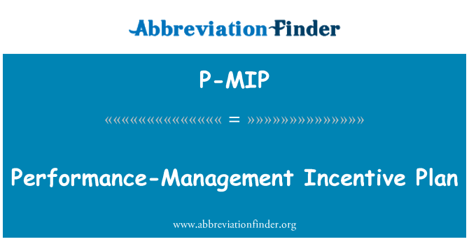 P-MIP: Régime d'intéressement gestion des performances