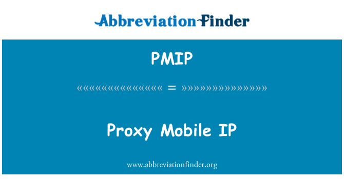 PMIP: Proksi Mobile IP