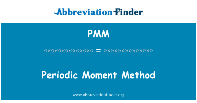 PMM: Pravidelné momentové metody