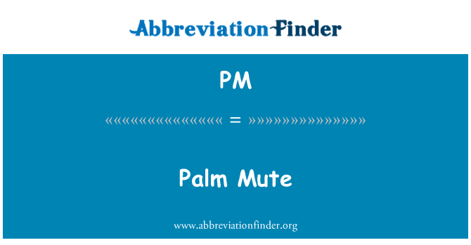 PM: Palm Mute