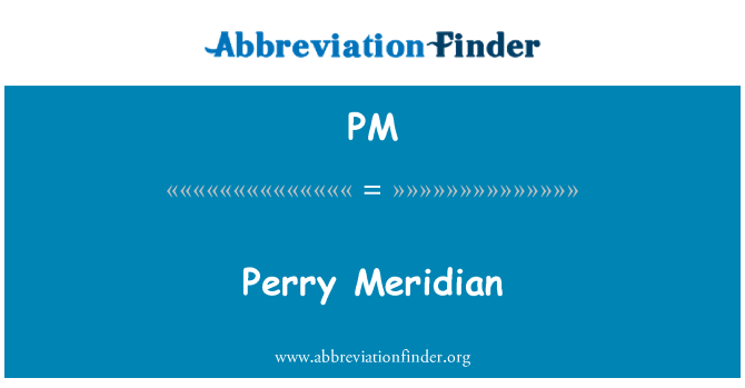 PM: Perry meridjan
