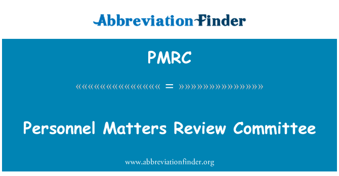 PMRC: Personal frågor Review Committee
