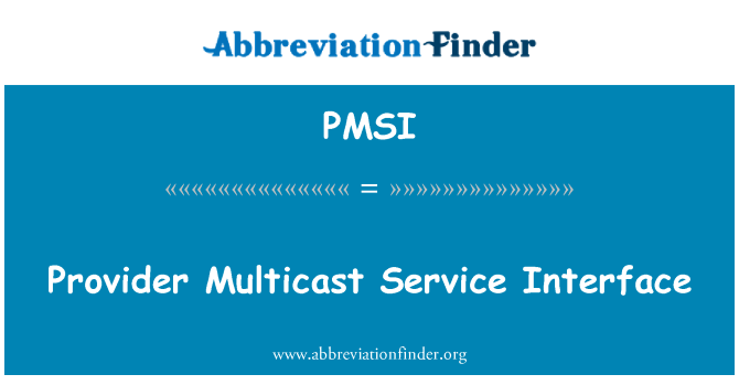 PMSI: Dak li jipprovdi servizz Multicast Interface
