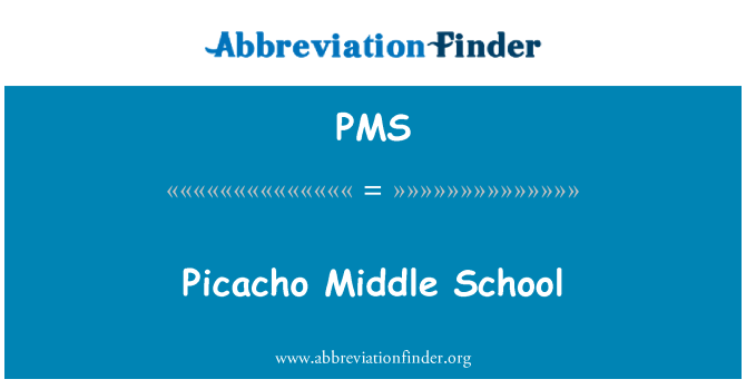 PMS: Picacho srednji šoli