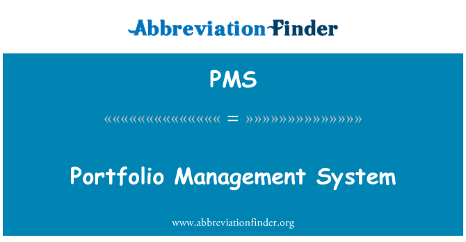 PMS: Portfolio managementsysteem