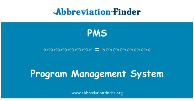 PMS: Program yönetim sistemi
