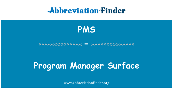 PMS: Permukaan manajer program