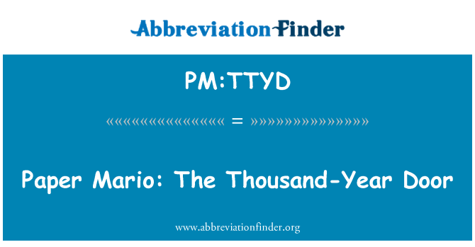 PM:TTYD: Paper Mario: Tisíc let dveře