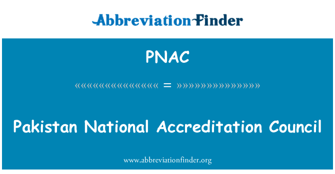 PNAC: Pakistan National Accreditation Council