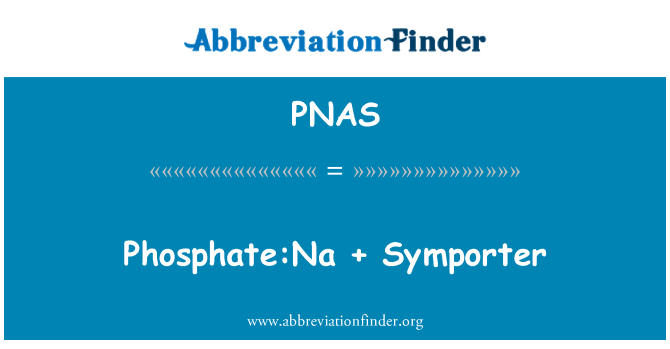 PNAS: Fosfaadi: Na + Symporter