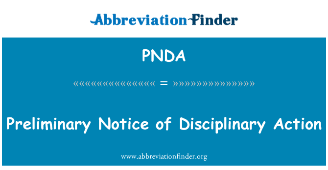 PNDA: Předběžné oznámení o disciplinární