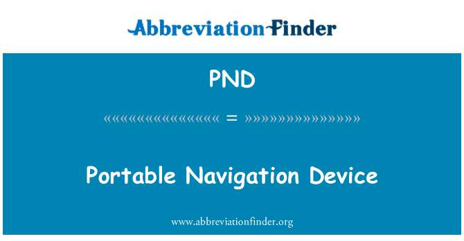 PND: Aparèy navigasyon pòtatif