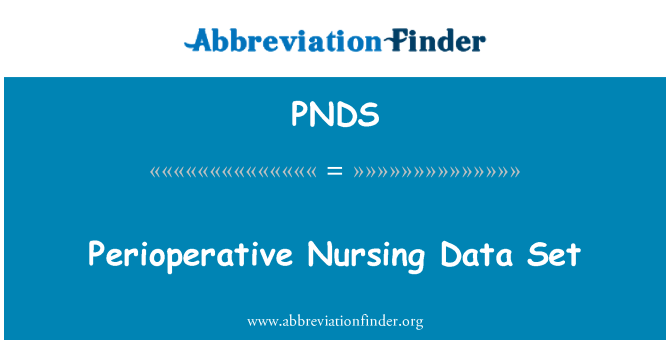 PNDS: Perioperative Nursing Data Set