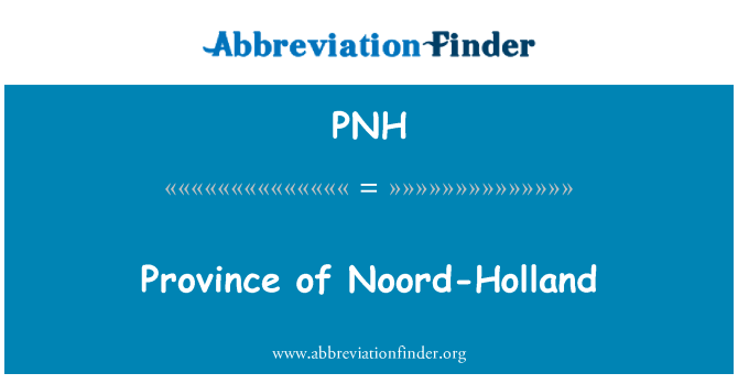 PNH: Провінція Noord-Holland